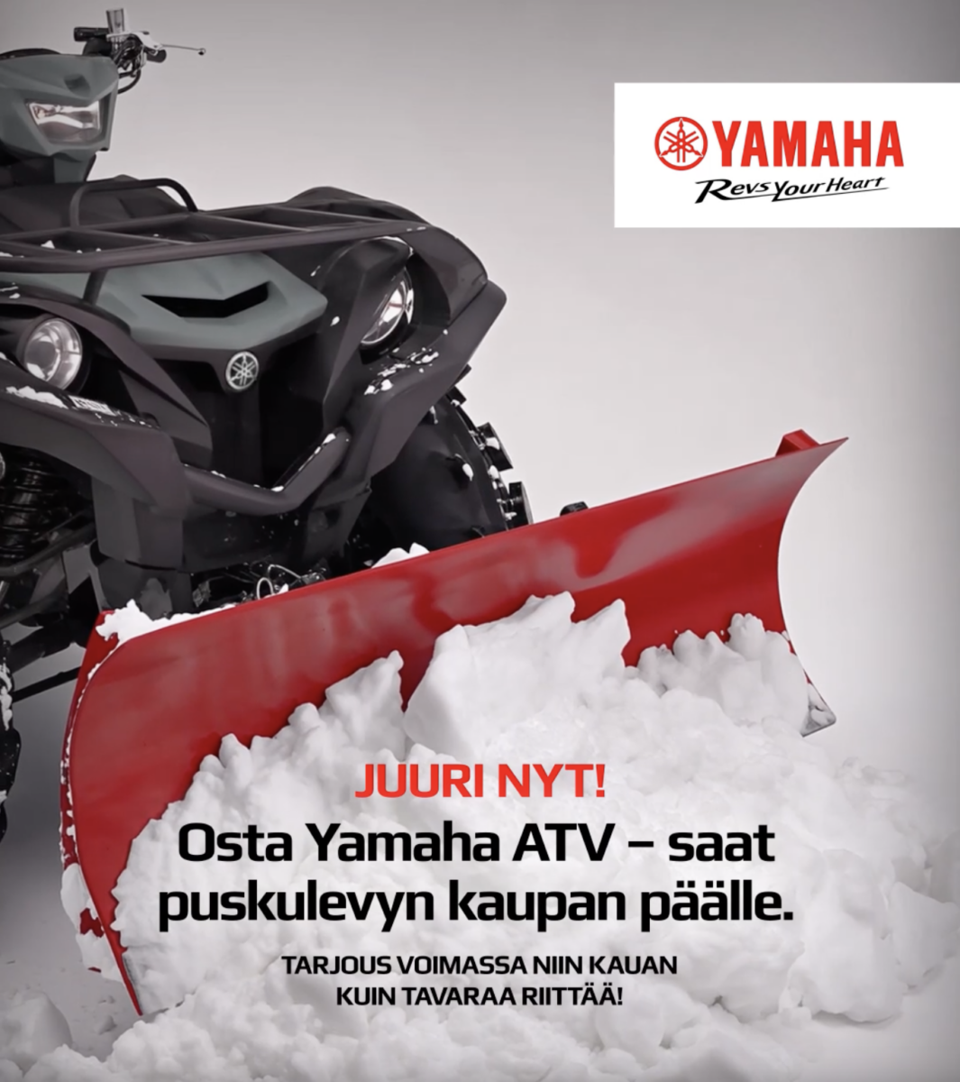 yamaha mönkijän ostajalle puskulevysarja kaupan päälle